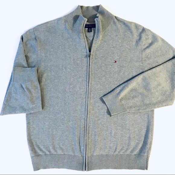 Tommy Hilfiger Other - Tommy Hilfiger Mens Gray Full Zipper Sweater • XL